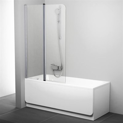 Шторка для ванны Ravak CVS2-100 Левая блестящий+транспарент (7QLA0C00Z1) - фото 214019