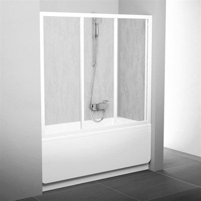 Шторка для ванны Ravak AVDP3-150 белая+рейн (40VP010241) - фото 214797