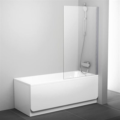 Шторка для ванны Ravak PVS1-80 белый+транспарент (79840100Z1) - фото 216135
