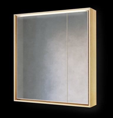 Зеркало-шкаф Frame 75 Дуб сонома с подсветкой, розеткой Fra.03.75/DS (Fra.03.75/DS) - фото 284634
