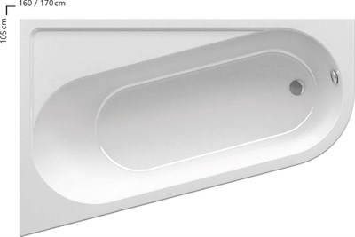 Акриловая ванна Ravak Chrome 170х105 L  (CA31000000) - фото 330034