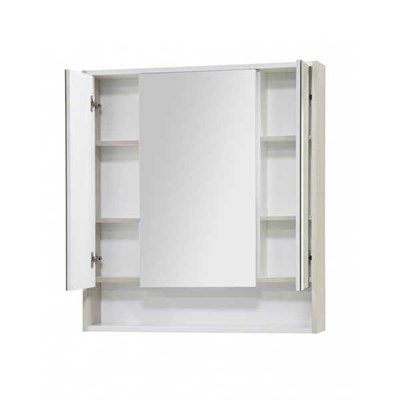 Зеркальный шкаф Aquaton Рико 80 белый, ясень фабрик  (1A215302RIB90) - фото 339847
