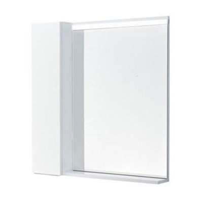 Зеркальный шкаф Aquaton Рене 80 белый, грецкий орех  (1A222502NRC80) - фото 341296