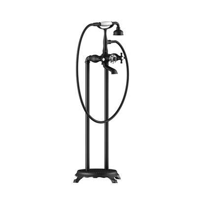Смеситель напольный для ванны с душем Timo Nelson (1900/03Y-CR) черный - фото 371839