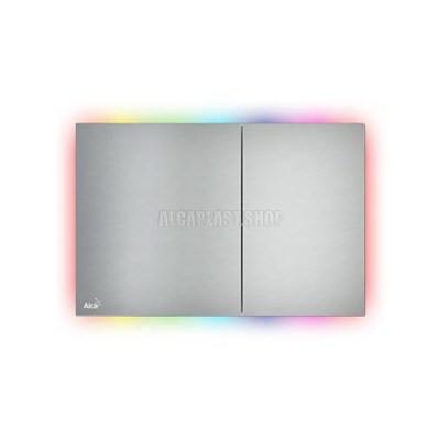 Кнопки смыва AlcaPlast FLAT ALUNOX-ILLUMINATED с подсветкой металл-матовый, цвет радуга - фото 377436
