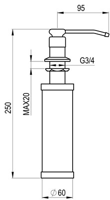 Дозатор для жидкого мыла Granula GR-01 D эспрессо - фото 377853
