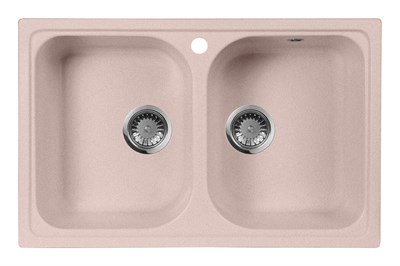 Мойка кухонная AquaGranitEx M-15 (315) розовый - фото 381727