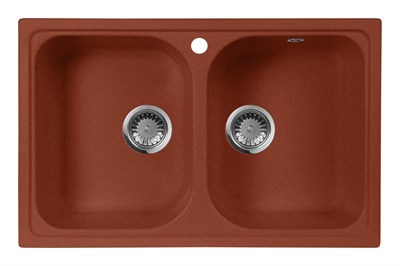 Мойка кухонная AquaGranitEx M-15 (334) красный марс - фото 381743