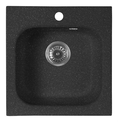 Мойка кухонная AquaGranitEx M-43 (308) черный - фото 382051
