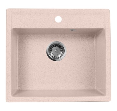 Мойка кухонная AquaGranitEx M-56 (315) розовый - фото 382159