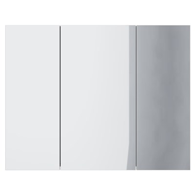 Зеркальный шкаф Dreja  ALMI, 80 см, 3 дверцы, 6 стеклянных полок, белый (99.9011) - фото 441909