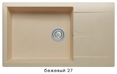 Кухонная мойка  Polygran (Gals-862 Бежевая №27) (444614) - фото 444341