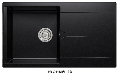 Кухонная мойка  Polygran (Gals-860 №16 черный) (408005) - фото 444348