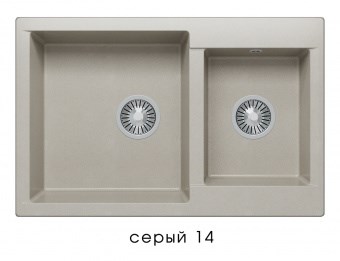 Кухонная мойка  Polygran (Brig -772 серый № 14) (621473) - фото 444372