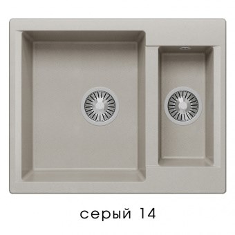 Кухонная мойка  Polygran (Brig -620 серый №14) (407916) - фото 444383