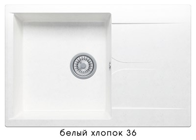 Кухонная мойка  Polygran (Gals-760 №36 белый хлопок) (473325) - фото 444395