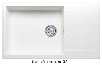Кухонная мойка  Polygran (Gals-862 №36 белый хлопок) (473356) - фото 444404
