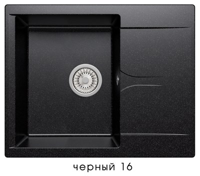 Кухонная мойка  Polygran (Gals-620 № 16 черный) (444515) - фото 444431