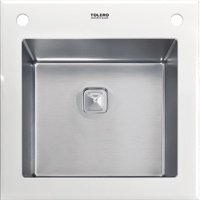 Кухонная мойка Tolero (Ceramic Glass TG-500W Белая) (241978) - фото 444691