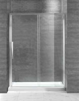 Душевая дверь в нишу Cezares Lux Soft W-BF-1 130 профиль Хром стекло прозрачное - фото 459452