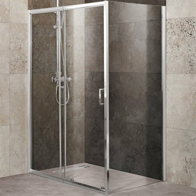 Душевой уголок BelBagno Unique 115x80 UNIQUE-AH-1-100/115-80-C-Cr профиль Хром стекло прозрачное - фото 467255