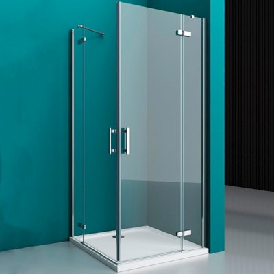 Душевой уголок BelBagno Kraft 90х80 KRAFT-AH-22-90/80-C-Cr-R профиль Хром стекло прозрачное KRAFT-AH-22-90/80-C-Cr-R - фото 468057