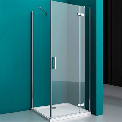 Душевой уголок BelBagno Kraft 90х80 KRAFT-AH-12-90/80-C-Cr-R профиль Хром стекло прозрачное KRAFT-AH-12-90/80-C-Cr-R - фото 469142