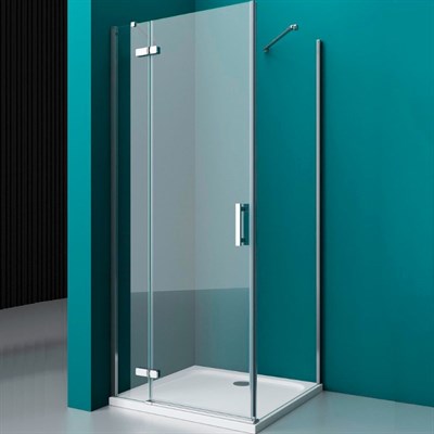 Душевой уголок BelBagno Kraft 80х90 KRAFT-AH-12-80/90-C-Cr-L профиль Хром стекло прозрачное KRAFT-AH-12-80/90-C-Cr-L - фото 469216