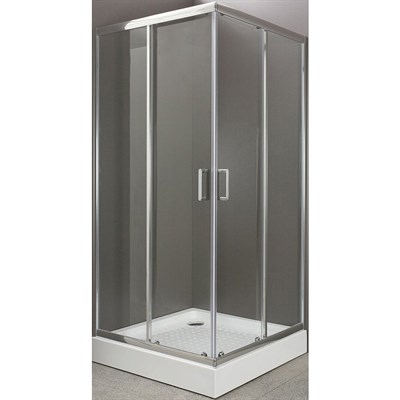 Душевой уголок BelBagno Uno A-2 95x95 профиль Хром стекло прозрачное UNO-A-2-95-C-Cr - фото 471674