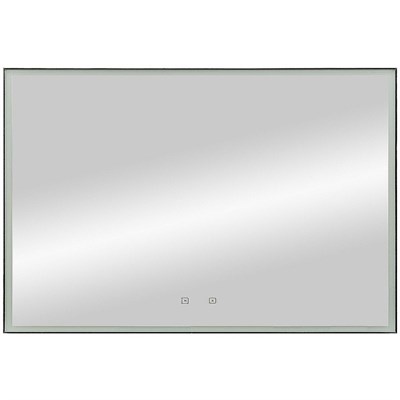 Зеркало Art&Max Arezzo AM-Are-1200-800-DS-FC-H-Nero с подсветкой с сенсорным выключателем Черное - фото 473536