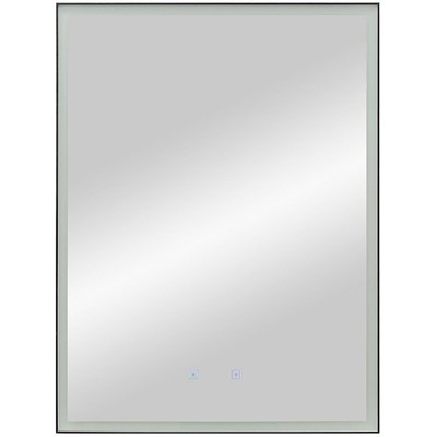 Зеркало Art&Max Arezzo AM-Are-600-800-DS-FC-H-Nero с подсветкой с сенсорным выключателем Черное - фото 474061