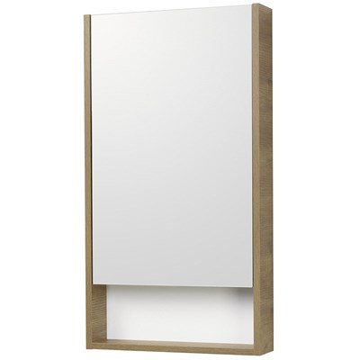 Зеркальный шкаф Aquaton Сканди 45 белый, дуб рустикальный 1A252002SDZ90 - фото 477786