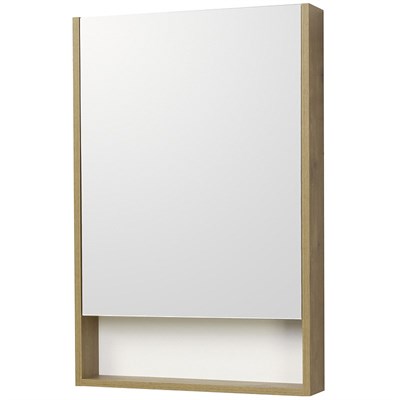 Зеркальный шкаф Aquaton Сканди 55 белый, дуб рустикальный 1A252102SDZ90 - фото 477877