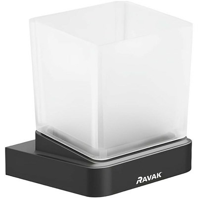 Стакан для зубных щеток Ravak 10° X07P557 Черный матовый - фото 480447