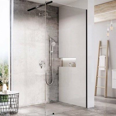 Душевая перегородка Ravak Walk-In Wall 90 GW9W70300Z1 профиль Черный стекло Transparent - фото 482036