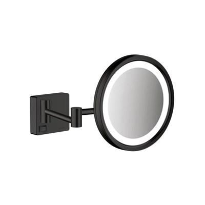 Косметическое зеркало Hansgrohe AddStoris 41790670 с подсветкой черный, матовый - фото 501225