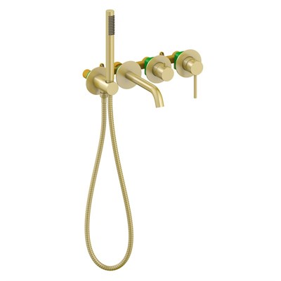 Смеситель встроенный для ванны с душем Timo Saona золото матовое (2314/17YSM) - фото 504398