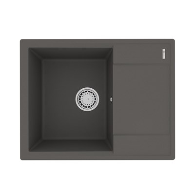 Кухонная мойка Lemark IMANDRA 640 врезная прямоугольная с крылом из кварцгранита цвет: Серый шёлк (9910023) - фото 504801