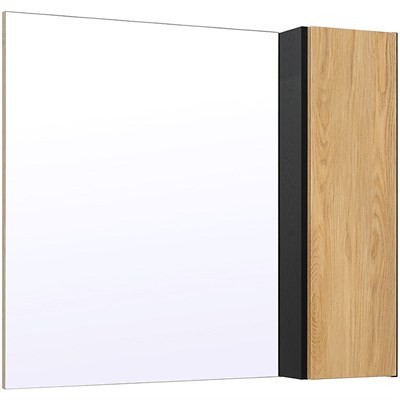 Зеркальный шкаф Runo дуб черный Мальта 85 (00-00001103) - фото 509613
