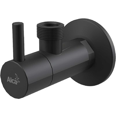 Запорный вентиль Alcaplast ARV003-BLACK угловой Черный матовый - фото 512344
