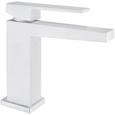 Смеситель для раковины Fiore KUBE 100BB8516, белый (100BB8516) 100BB8516 - фото 518716