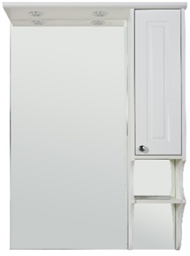 Зеркало RUSH со шкафчиком DEVON 65 Белый матовый, правый (DEM75165W) - фото 536579