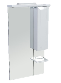 Зеркало RUSH со шкафчиком и полкой FIJI 65 Белый глянец (FIM18065W) - фото 536592