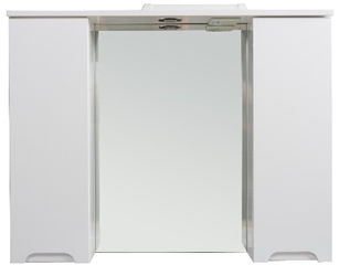 Зеркало RUSH со шкафчиками PIONEER 90 Белый глянец (PIM79290W) - фото 536610