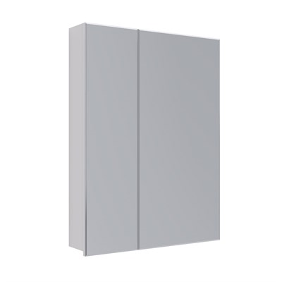 Шкаф зеркальный Lemark UNIVERSAL 60х80 см 2-х дверный, цвет корпуса: Белый глянец (LM60ZS-U) - фото 540915