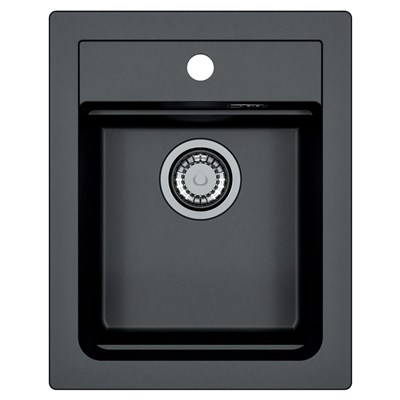 Мойка кухонная Alveus Granital Atrox 10 Carbon-G91 400х500х195 с сифоном, черная 1139771 - фото 546867