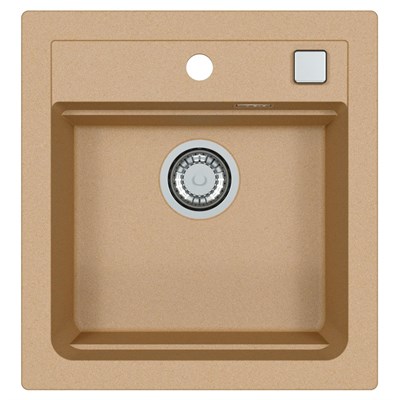 Мойка кухонная Alveus Granital Atrox 20 Beige-G55 470х500х195 с сифоном, бежевая 1131988 - фото 546881