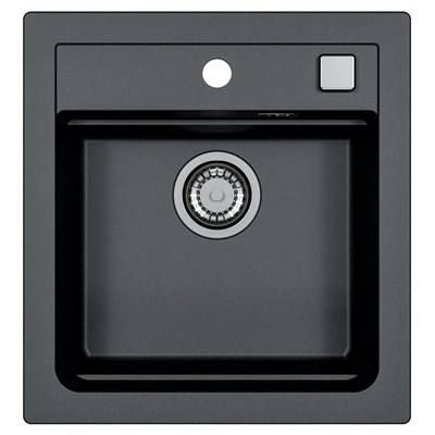 Мойка кухонная Alveus Granital Atrox 20 Carbon-G91 470х500х195 с сифоном, черная 1131990 - фото 546884