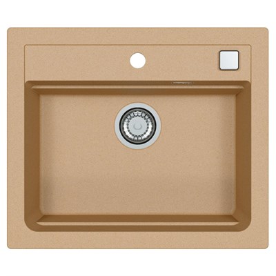 Мойка кухонная Alveus Granital Atrox 30 Beige-G55 590х500х195 с сифоном, бежевая 1131994 - фото 546896