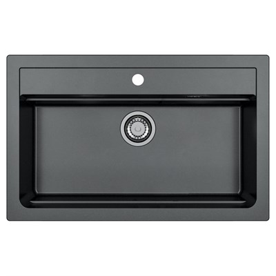 Мойка кухонная Alveus Granital Atrox 40 Carbon-G91 790х500х195 с сифоном, черная 1140447 - фото 546933